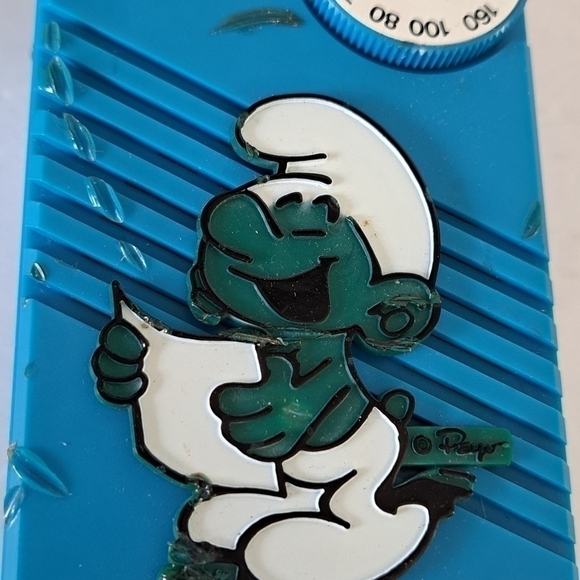 Vintage 80's Smurf AM Radio and Headset with Belt Clip Untested - Picture 13 of 15